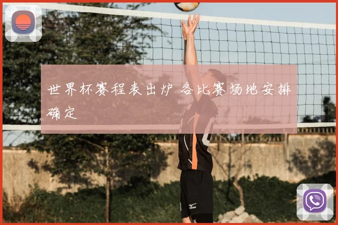世界杯赛程表出炉 各比赛场地安排确定